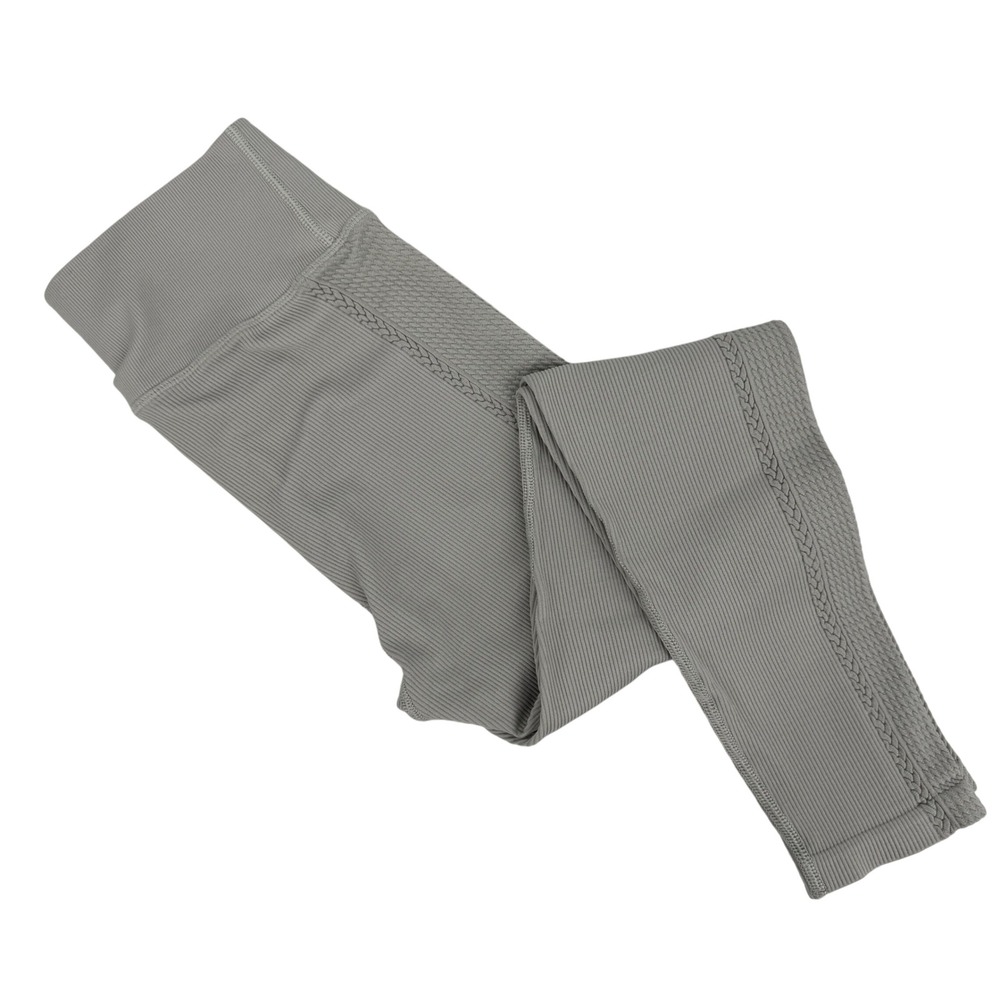 OFFLINE by Aerie Leggings Womens Medium Sage Green Ribbed High Rise Yoga